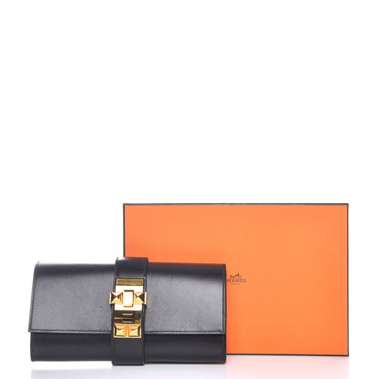 Hermes Tadelakt Medor 23 Clutch Black 8 of 8