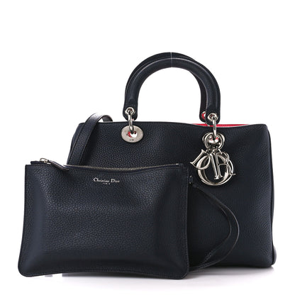 Christian Dior Bullcalf Medium Diorissimo Tote Navy Fuchsia 1 of 17