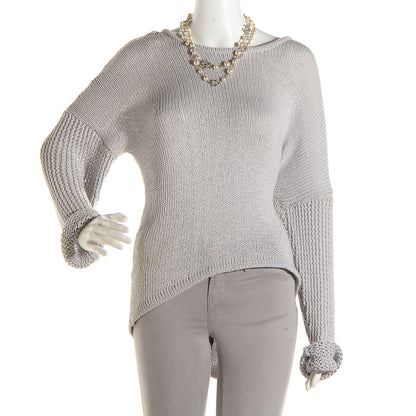 Chanel Crystal Pearl CC Long Necklace Silver 2 of 4