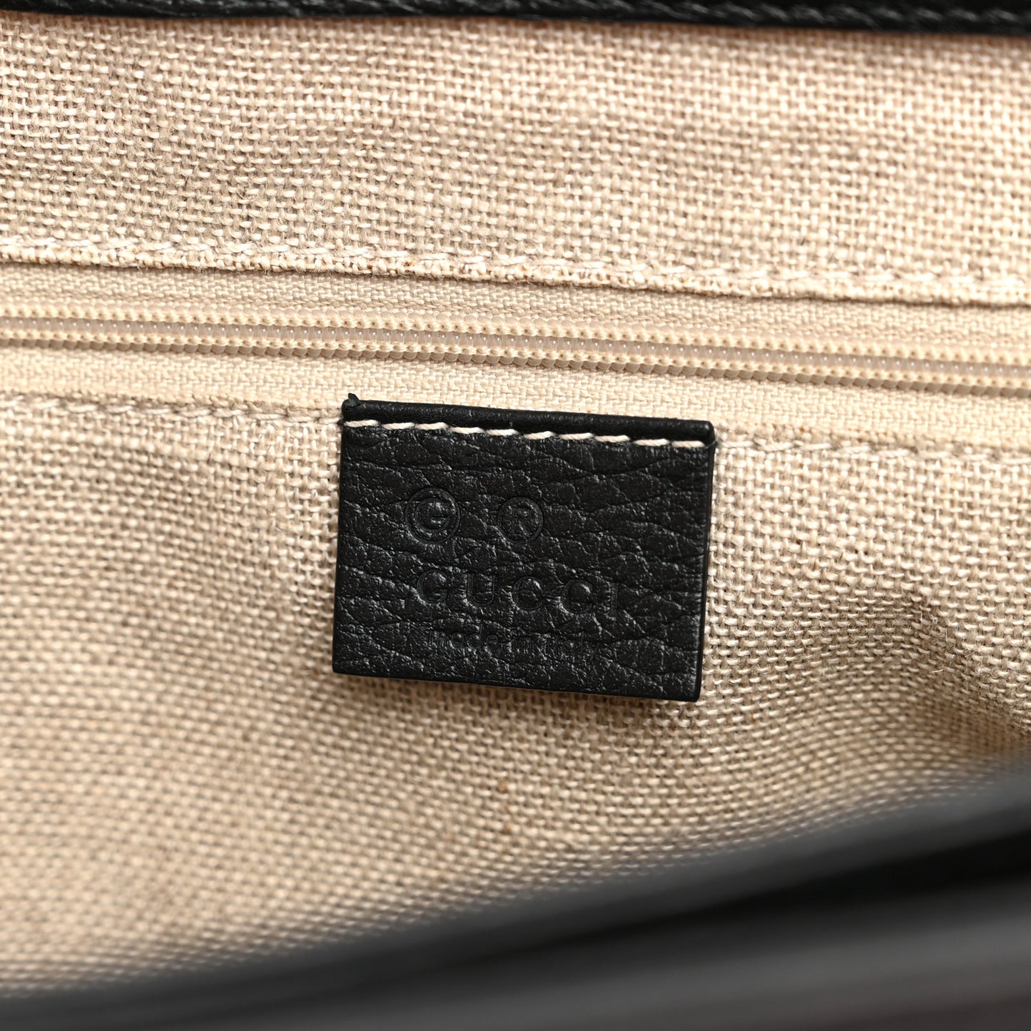 Dollar Calfskin Medium Interlocking G Top Handle Shoulder Bag Black