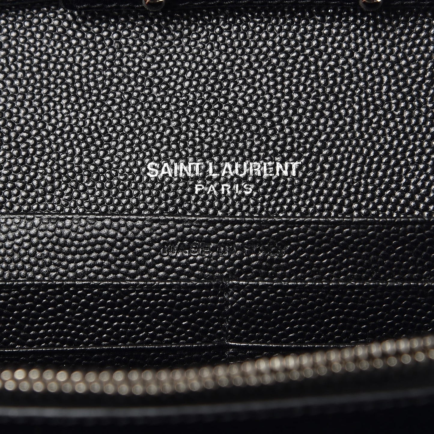 Grain De Poudre Matelasse Chevron Monogram Chain Wallet Black