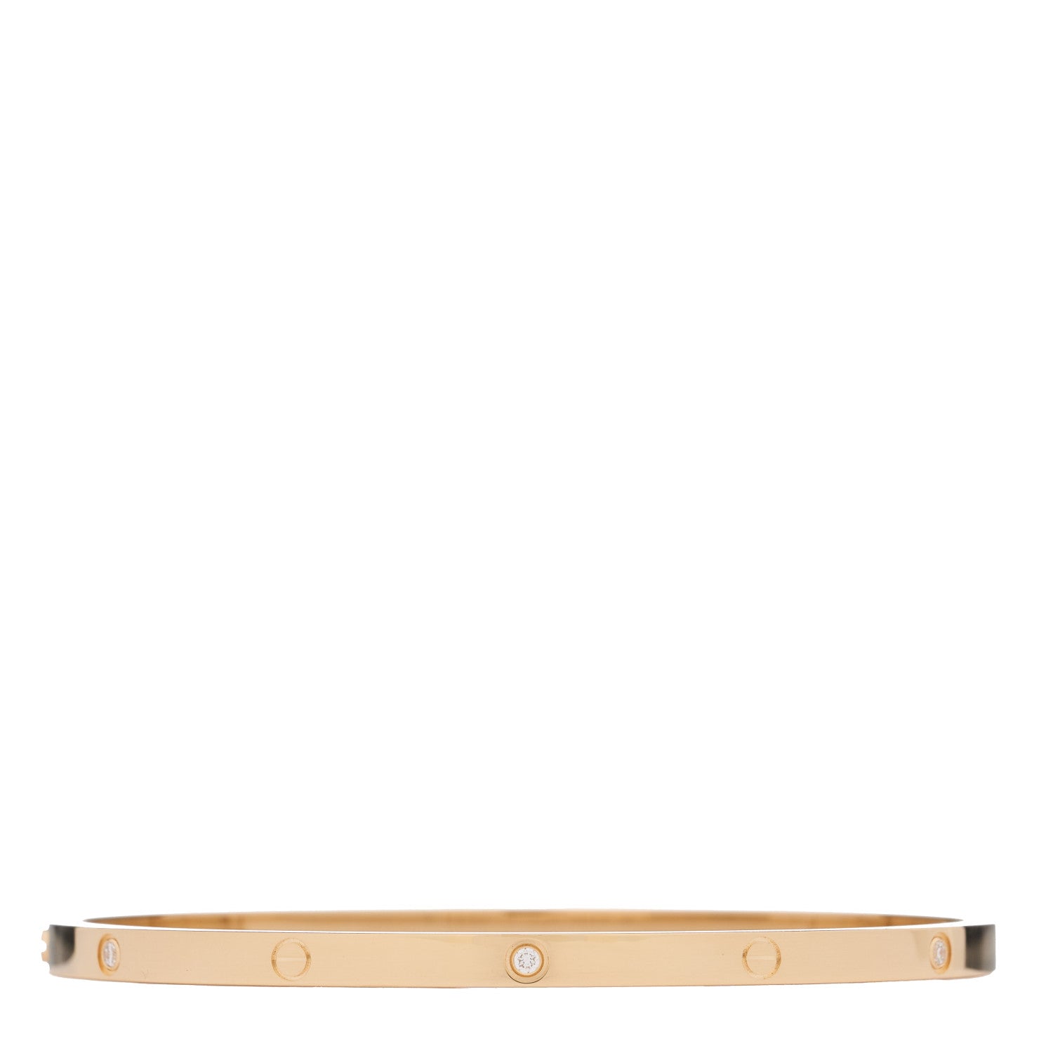 Cartier 18K Yellow Gold 6 Diamond Small LOVE Bracelet 19 2 of 7