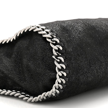 Stella McCartney X ED CURTIS Shaggy Deer Logo Embroidered Mini Falabella Fold Over Tote Black 9 of 10