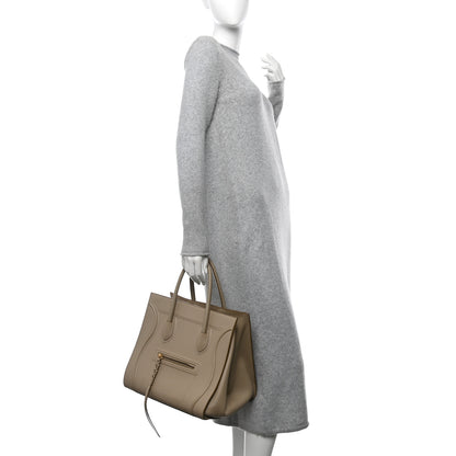 Celine Supple Calfskin Medium Phantom Luggage Beige 2 of 14