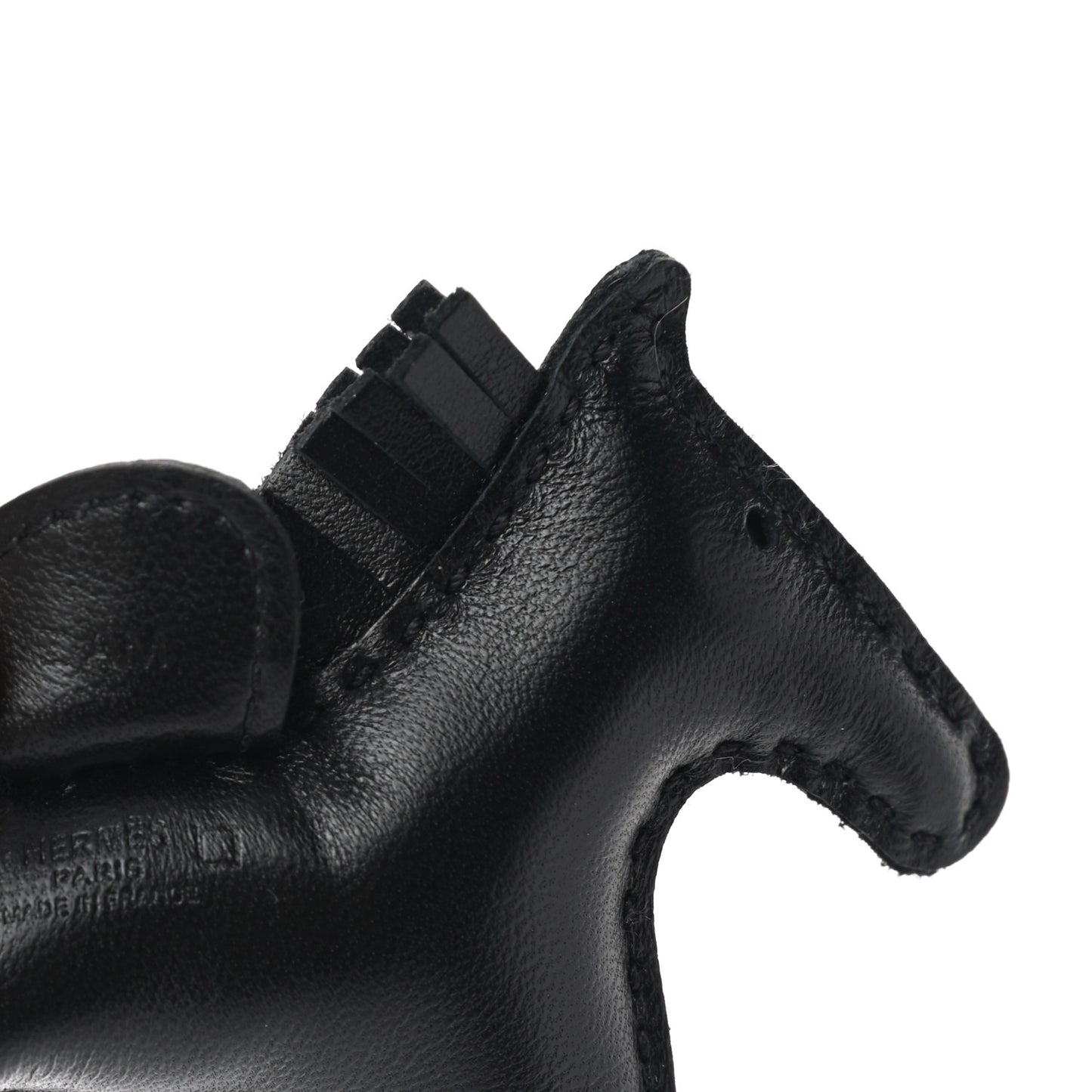 Milo Lambskin Matte Alligator Touch Grigri Rodeo Horse Bag Charm PM So Black