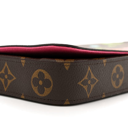 Louis Vuitton Monogram 2021 Christmas Animation Hollywood Pochette Felicie Chain Wallet Fuchsia 8 of 12