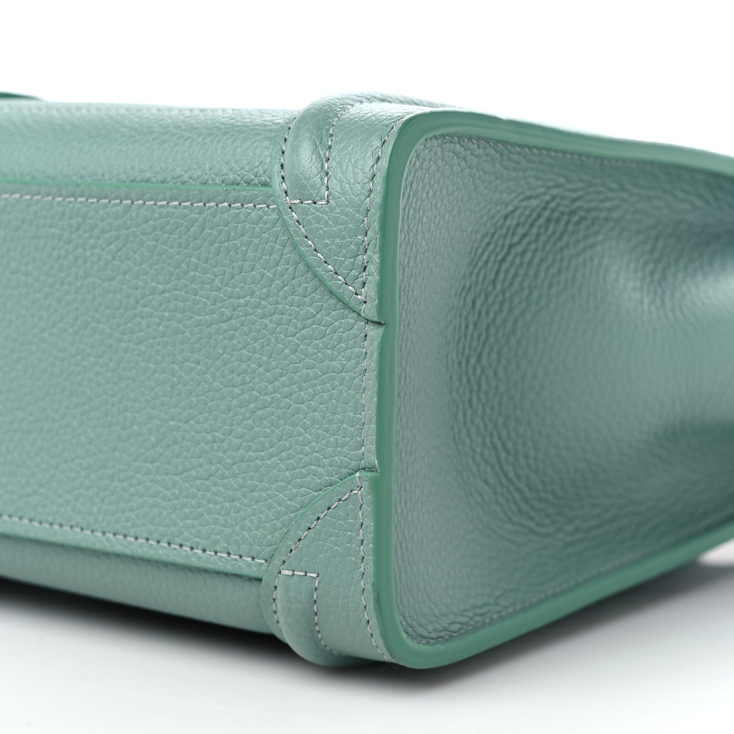 Drummed Calfskin Nano Luggage Ice Mint