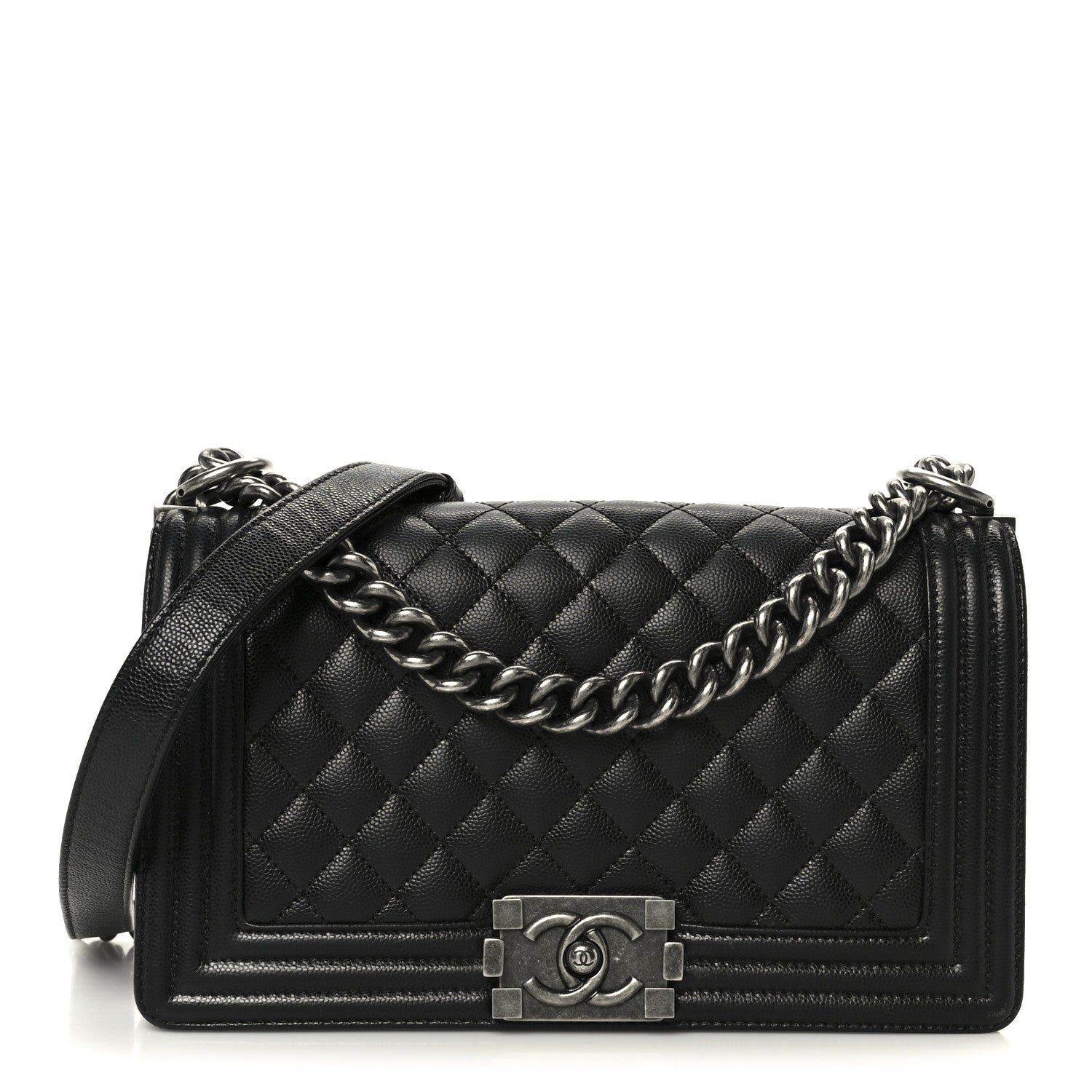 Chanel Caviar Quilted Medium Boy Flap Black 1 of 11