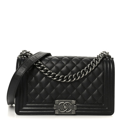 Chanel Caviar Quilted Medium Boy Flap Black 1 of 11