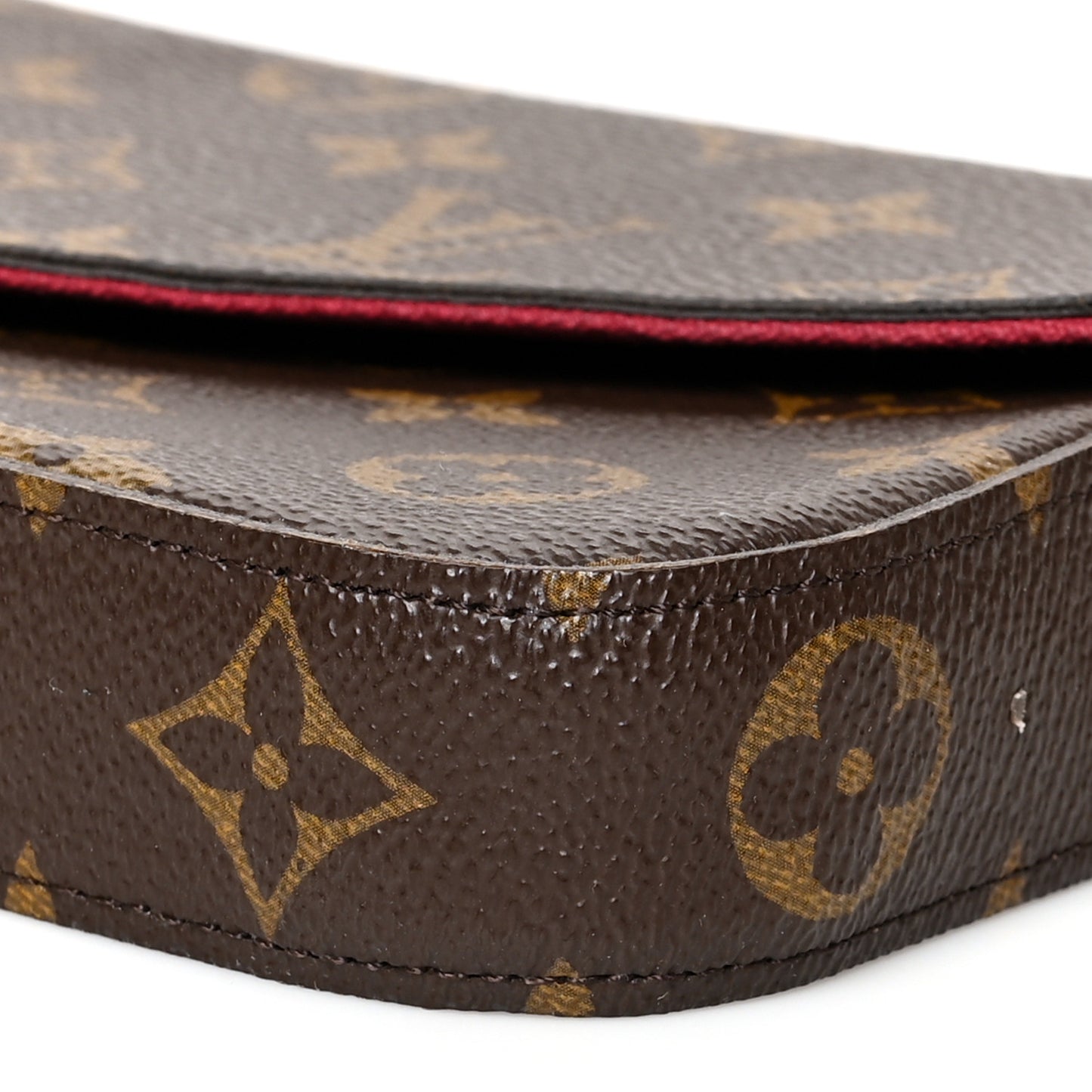 Monogram Pochette Felicie Chain Wallet Fuchsia