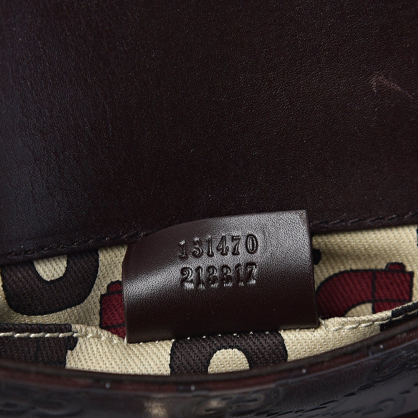 Guccissima Small Horsebit Chain Clutch Chocolate