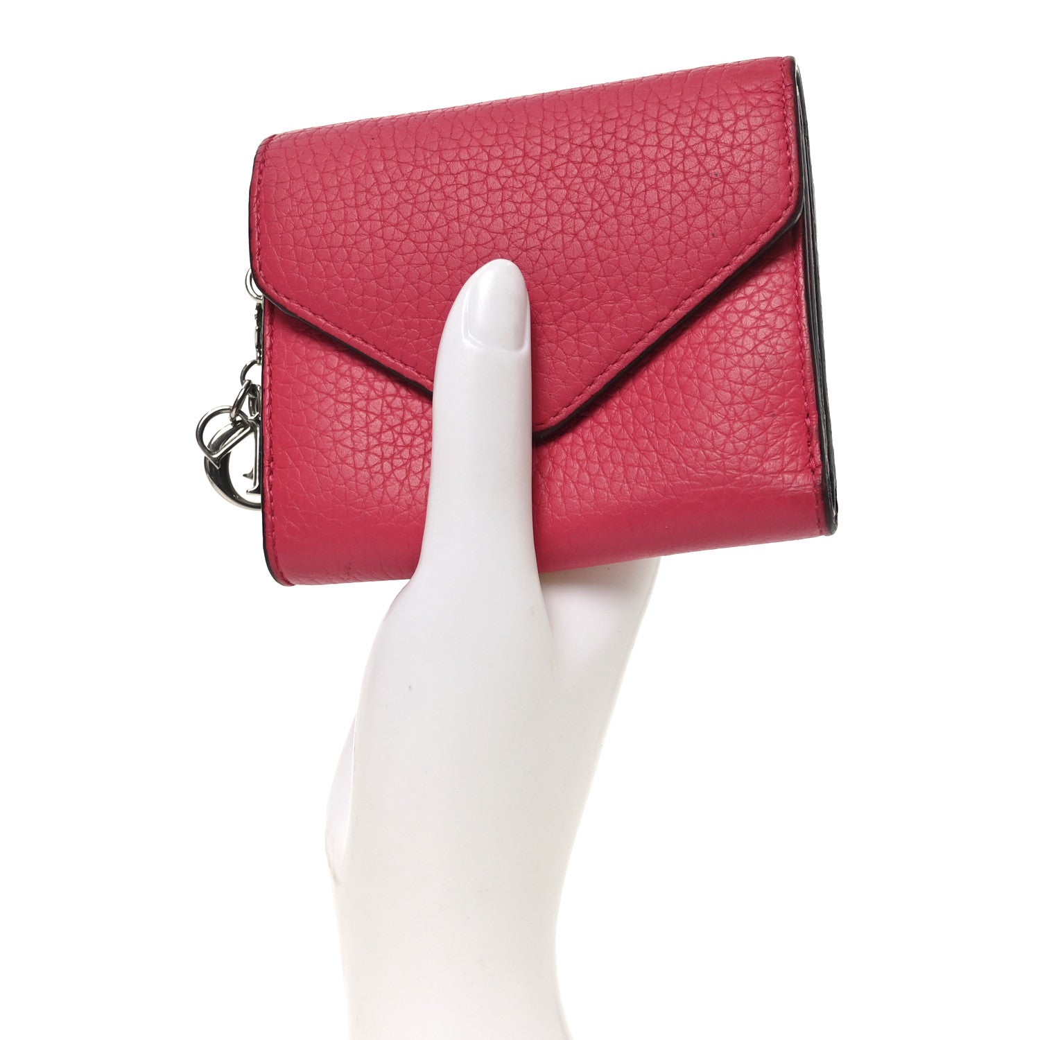 Christian Dior Bullcalf Diorissimo Medium Envelope Wallet Rose Passion 2 of 7