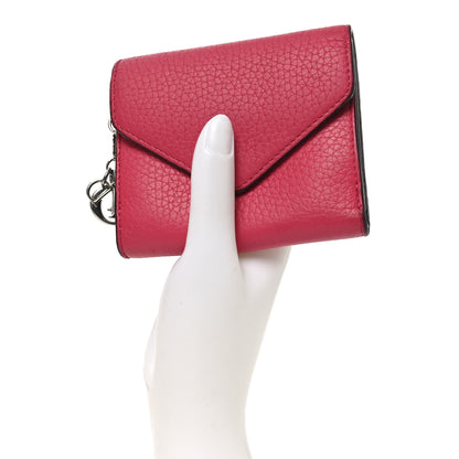 Christian Dior Bullcalf Diorissimo Medium Envelope Wallet Rose Passion 2 of 7