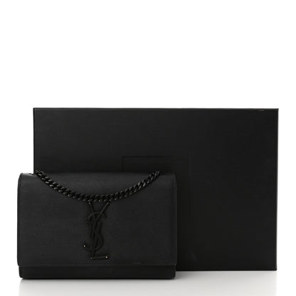 Saint Laurent Grain De Poudre Small Monogram Monochrome Kate Satchel Black 22 of 22