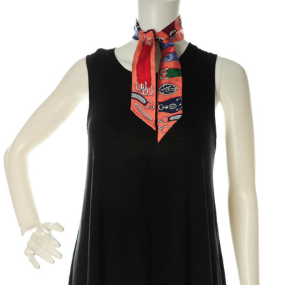 Hermes Silk Harnais Des Presidents Twilly Rose Poudre Bleu Vert 2 of 6