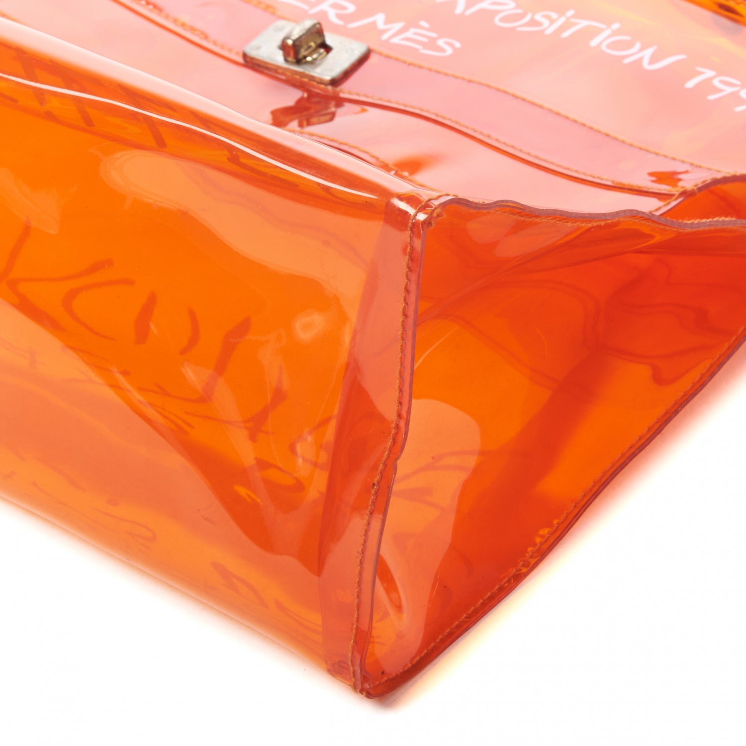 Hermes Vinyl Souvenir De L'Exposition Kelly Orange 5 of 8