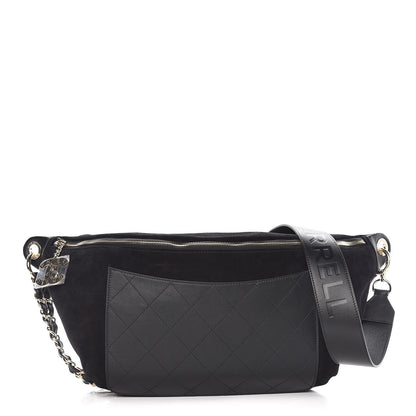 Chanel x Pharrell Williams Suede Calfskin Oversized Waist Belt Bag Black 1 of 13
