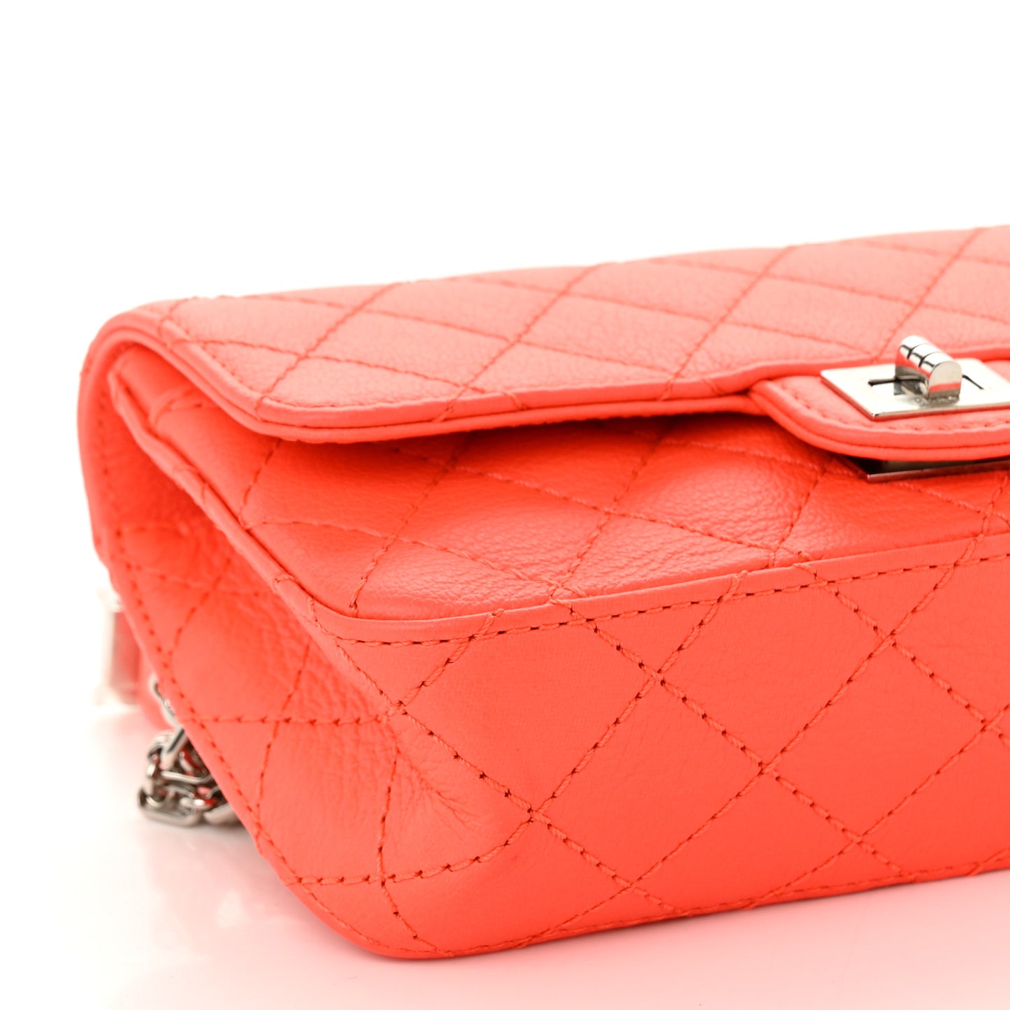 Goatskin Quilted 2.55 Reissue Flap Belt Bag Orange
