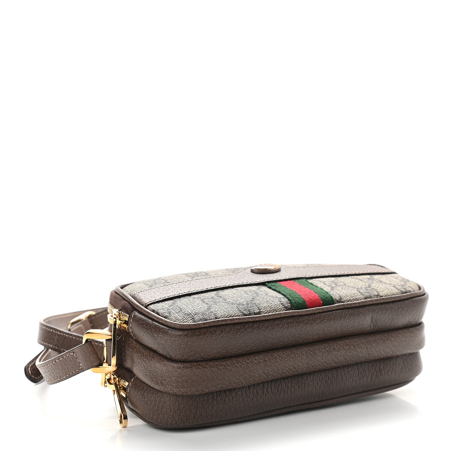 Gucci GG Supreme Monogram Web Mini Ophidia GG Bag Brown 4 of 9