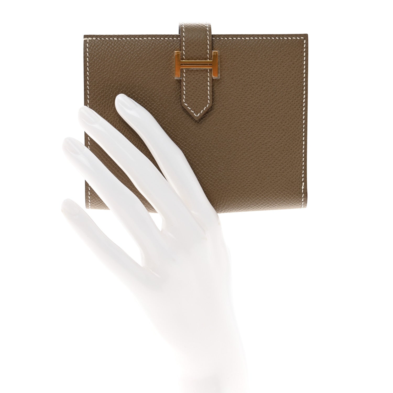 Hermes Epsom Bearn Compact Wallet Etoupe 2 of 8