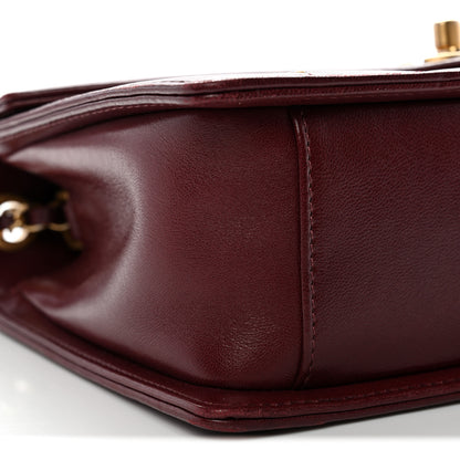 Chanel Lambskin Reversed Chevron Quilted Flap Dark Red 9 of 10