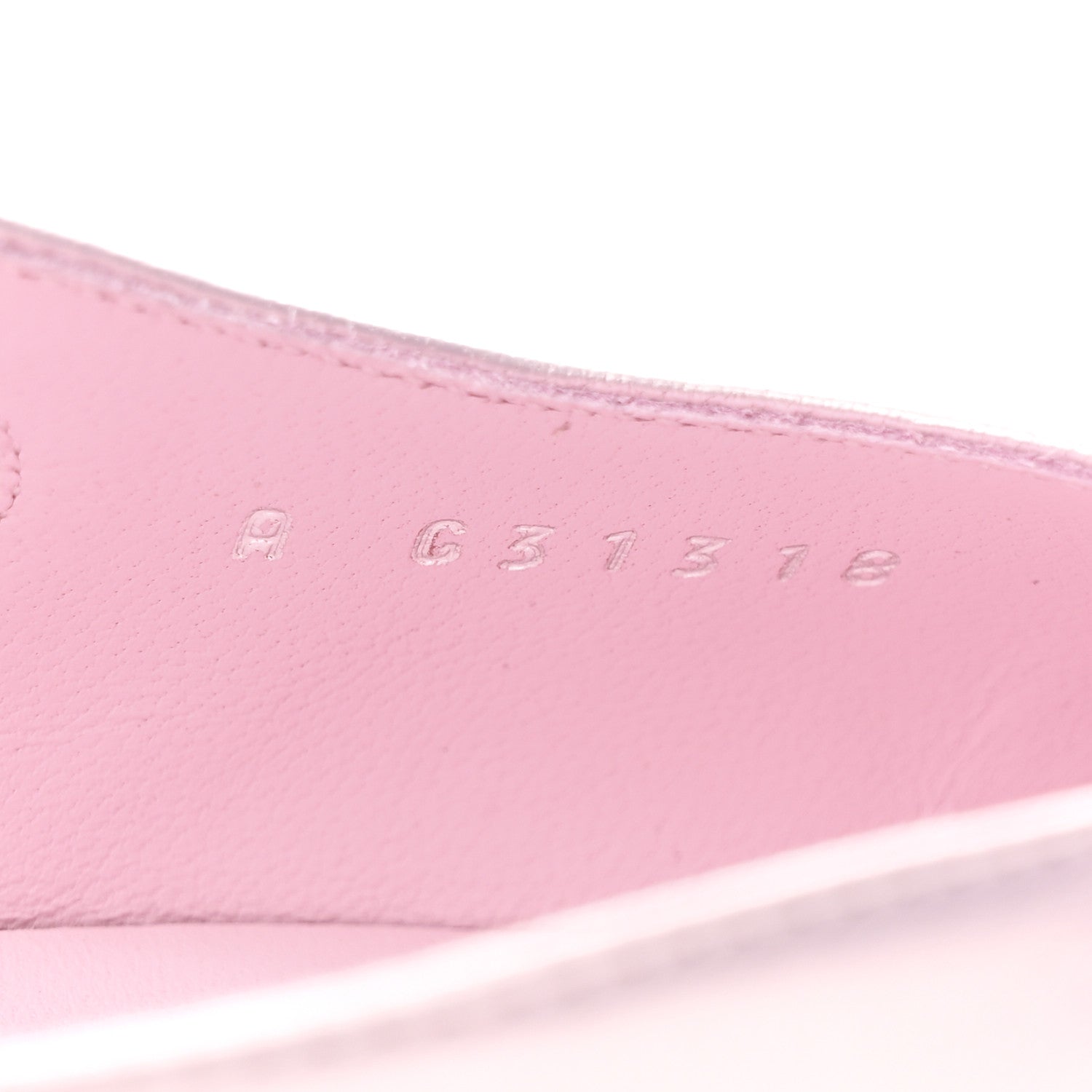Chanel Laminated Lambskin Patent Cap Toe CC Slingback Pumps 37 Light Pink Black 9 of 10