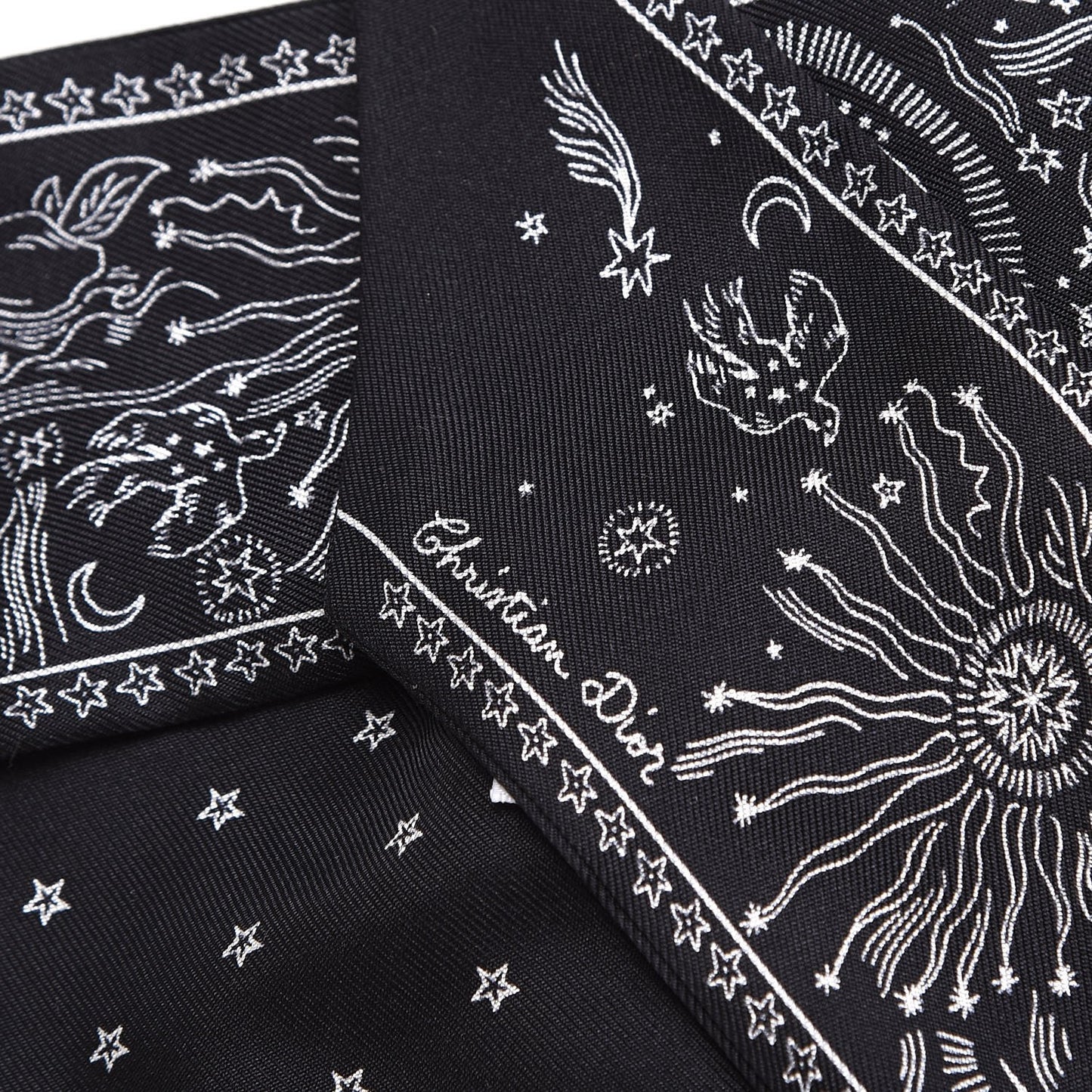 Silk Mitzah Scarf Black