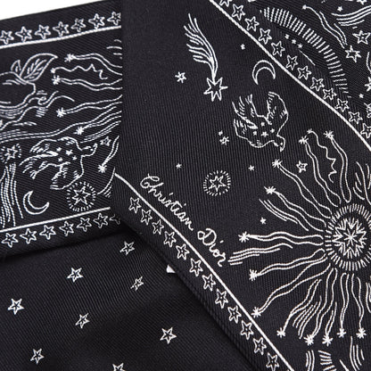 Christian Dior Silk Mitzah Scarf Black 4 of 4