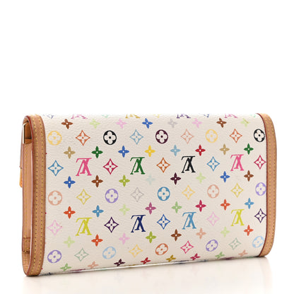 Louis Vuitton Monogram Multicolor Porte Tresor International Wallet White 3 of 8