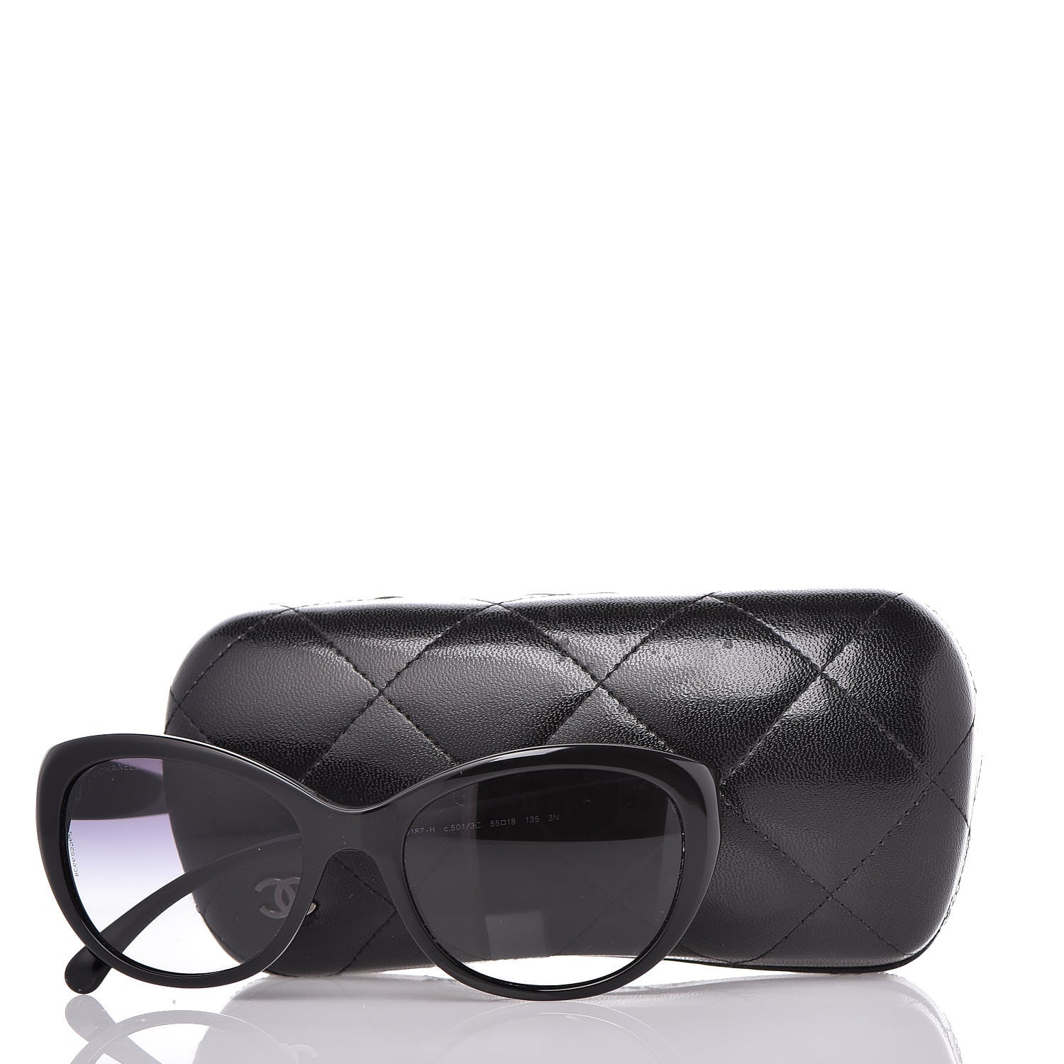 Chanel Camellia CC Sunglasses 5187-H Black 8 of 8
