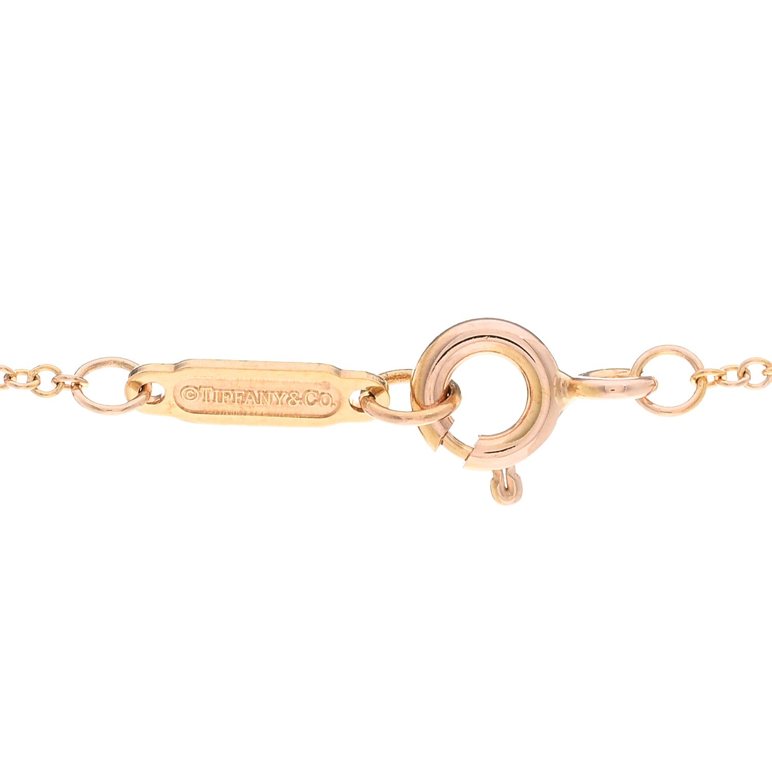 Tiffany 18K Rose Gold Return to Tiffany Mini Double Heart Tag Pendant Necklace 4 of 4