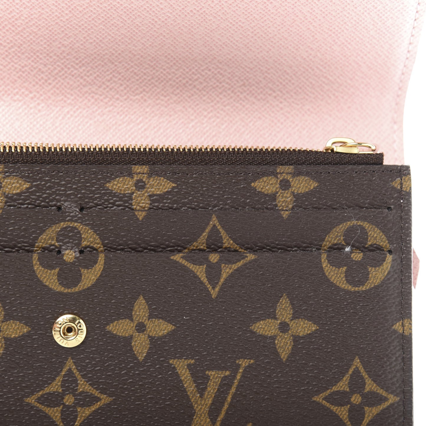 Monogram Emilie Wallet Rose Ballerine