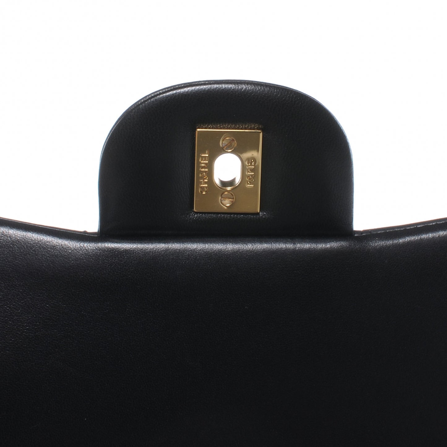 Lambskin Quilted Maxi Double Flap Black