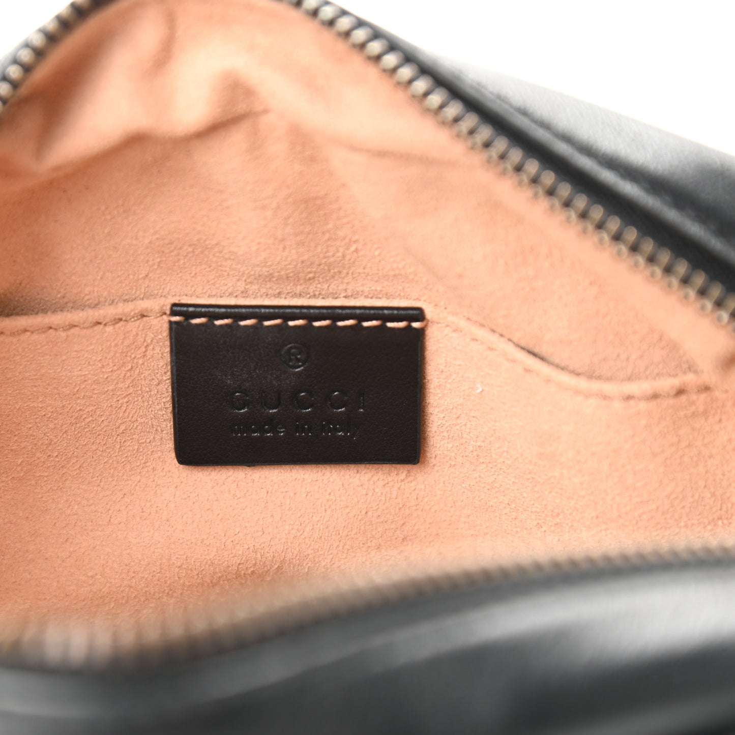 Calfskin Matelasse Mini GG Marmont Chain Shoulder Bag Black