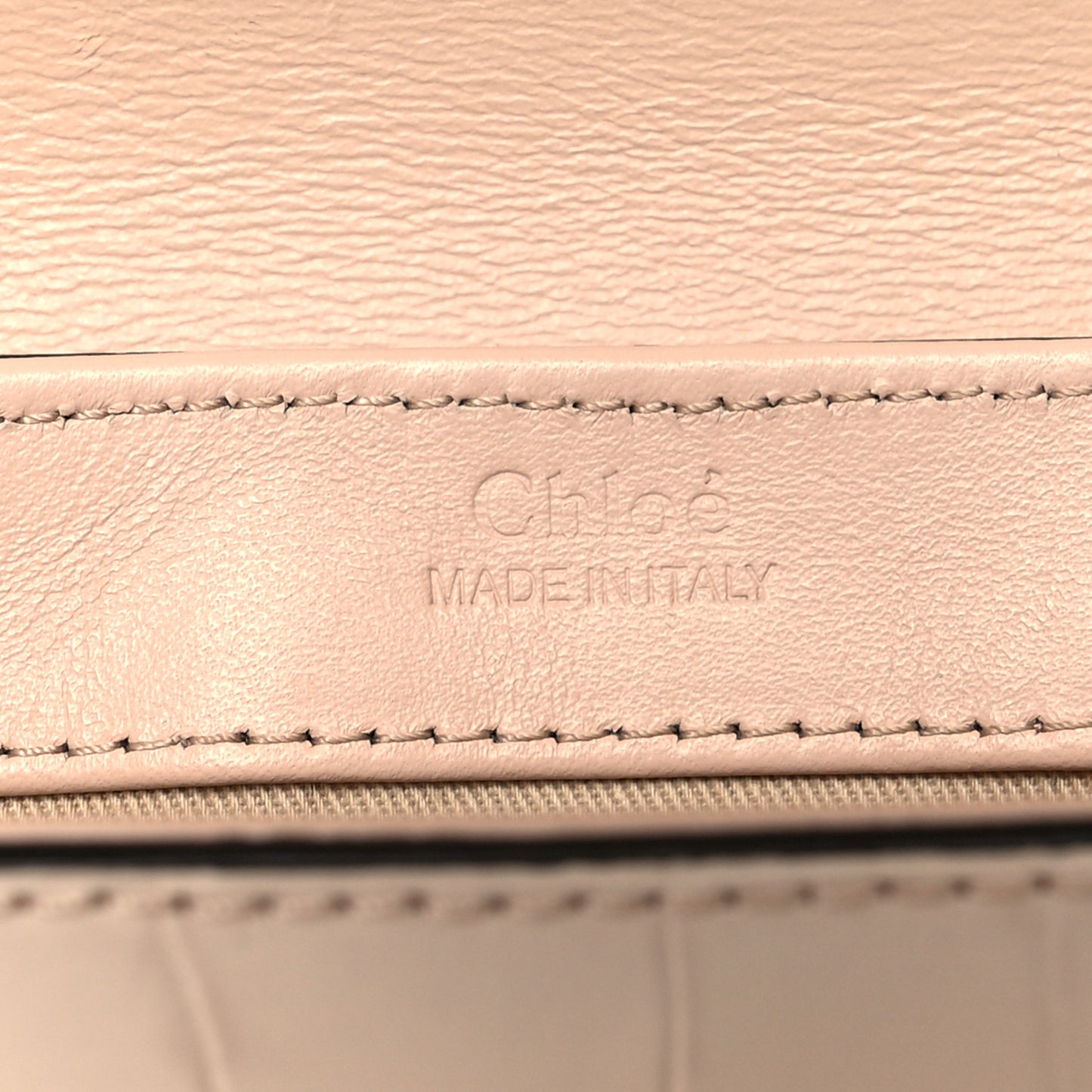 Calfskin Crocodile Embossed Mini C Double Carry Cement Pink