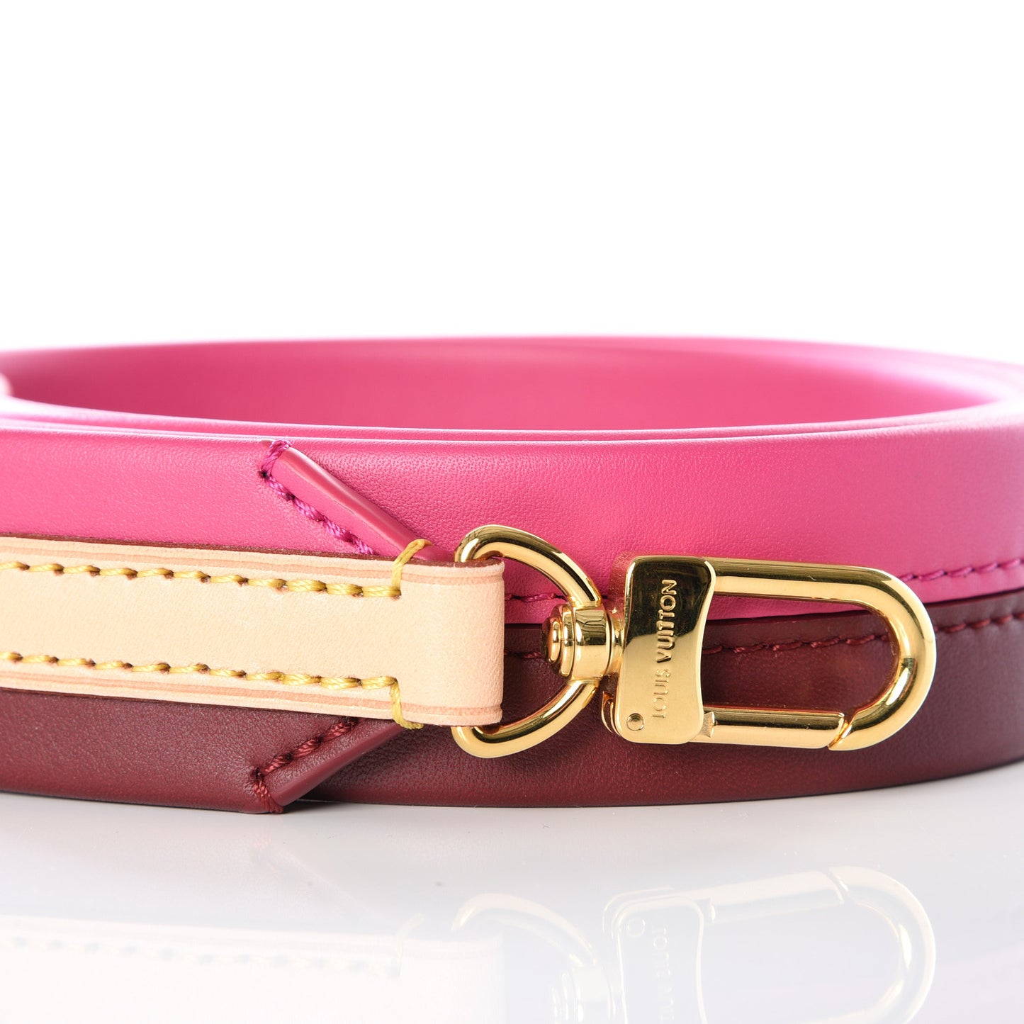 Calfskin Cluny BB Shoulder Strap Bordeaux Fuchsia
