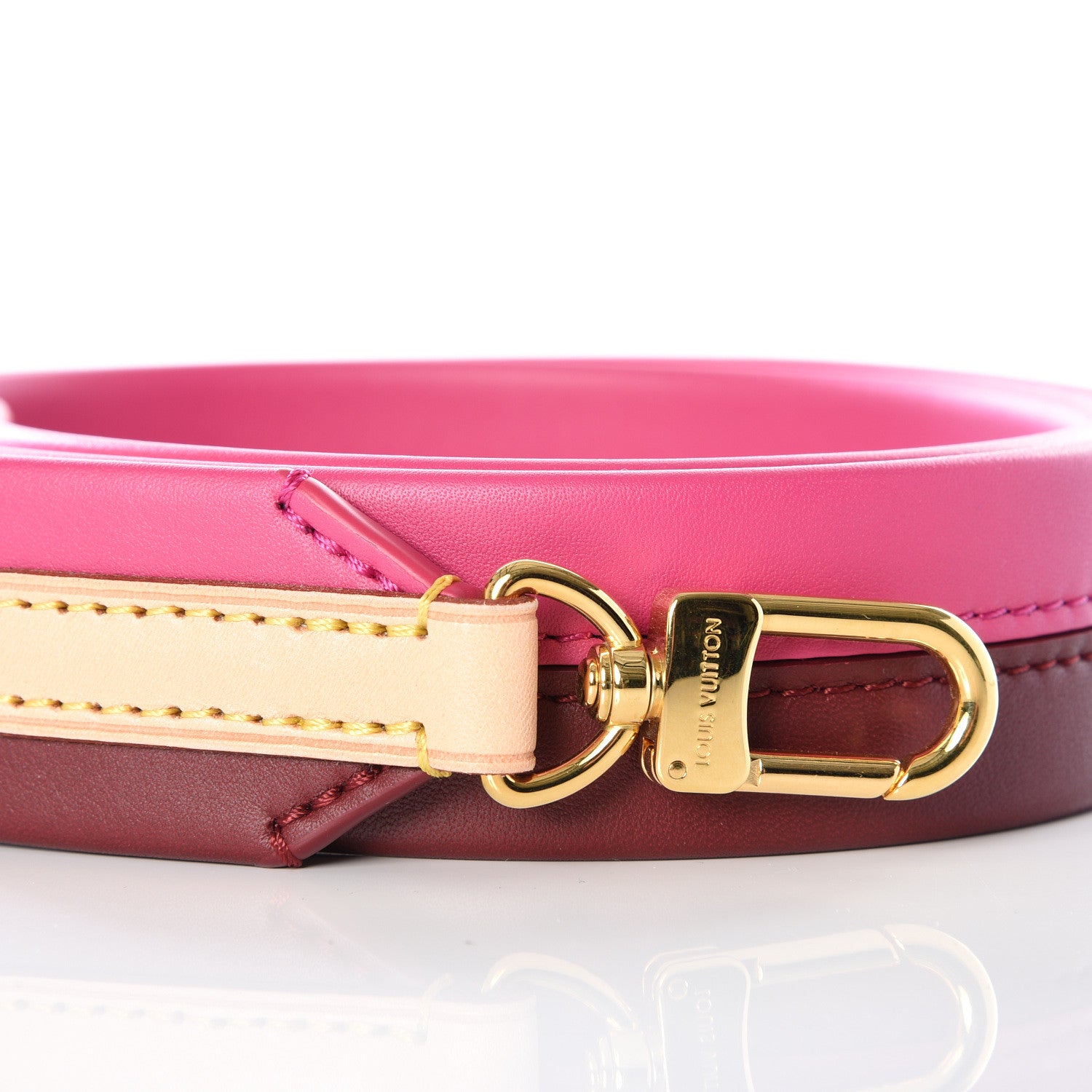 Louis Vuitton Calfskin Cluny BB Shoulder Strap Bordeaux Fuchsia 4 of 4