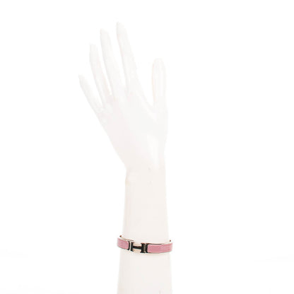 Hermes Enamel Narrow Clic Clac H Bracelet GM Vieux Rose 2 of 4