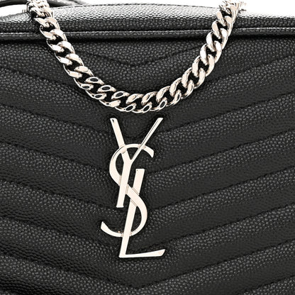 Saint Laurent Grain De Poudre Matelasse Monogram Mini Lou Camera Bag Black 8 of 11