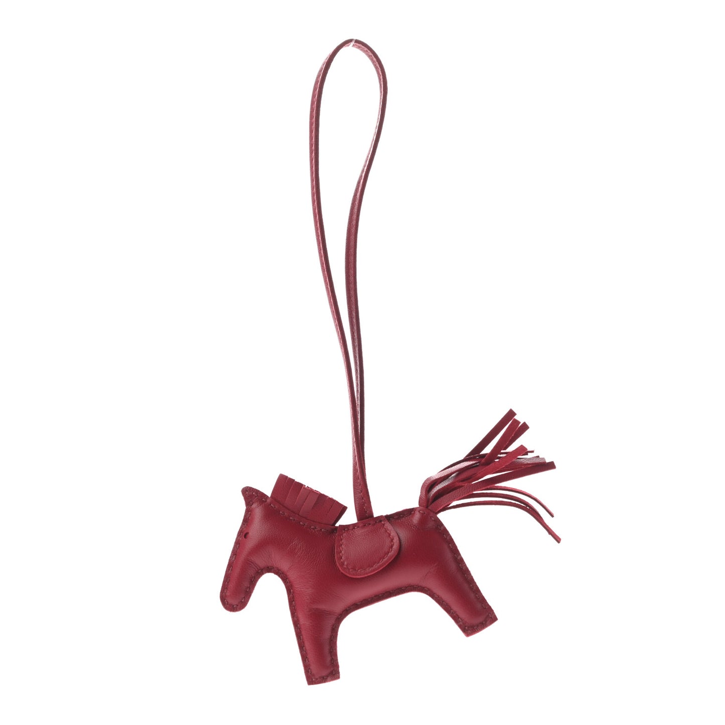 Milo Lambskin Grigri Rodeo Horse Bag Charm PM Rubis