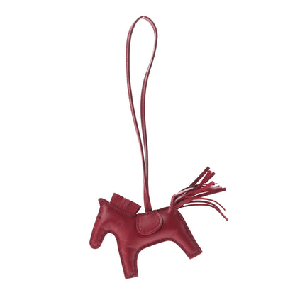 Hermes Milo Lambskin Grigri Rodeo Horse Bag Charm PM Rubis 1 of 4