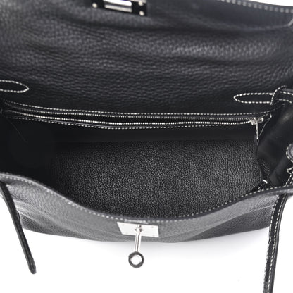 Hermes Taurillon Clemence Kelly Retourne 28 Black 6 of 27