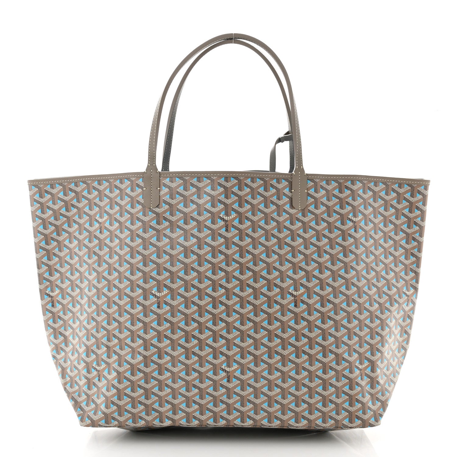 Goyard Goyardine Saint Louis Claire Voie GM Grege Turquoise 3 of 11