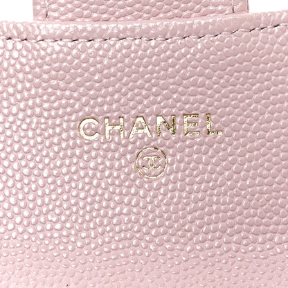 Chanel Caviar Quilted Flap Card Holder Wallet Light Pink 6 of 8