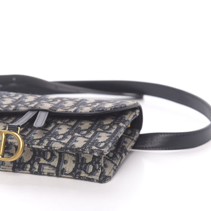 Christian Dior Oblique Saddle Belt Bag Blue 11 of 13