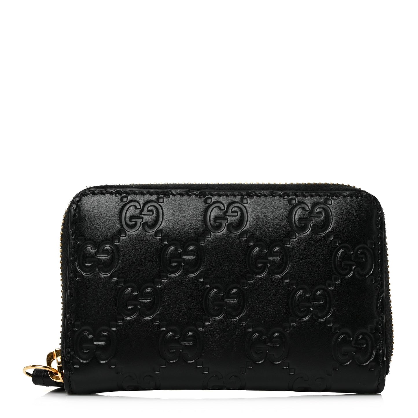 Guccissima Zip Around Card Case Black
