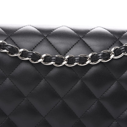 Chanel Lambskin Quilted Jumbo Double Flap Black 13 of 13