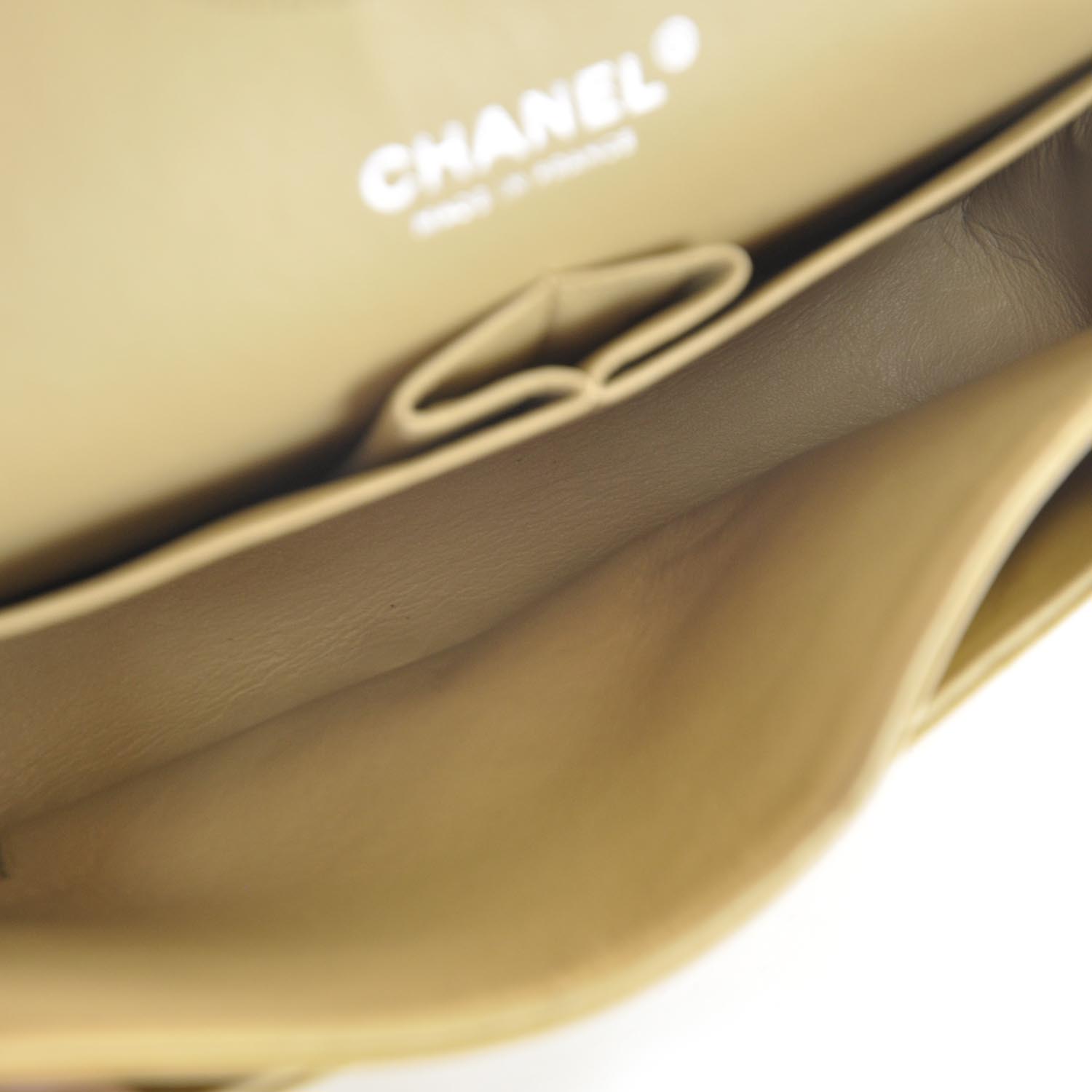 Chanel Caviar Quilted Medium Double Flap Beige 7 of 10