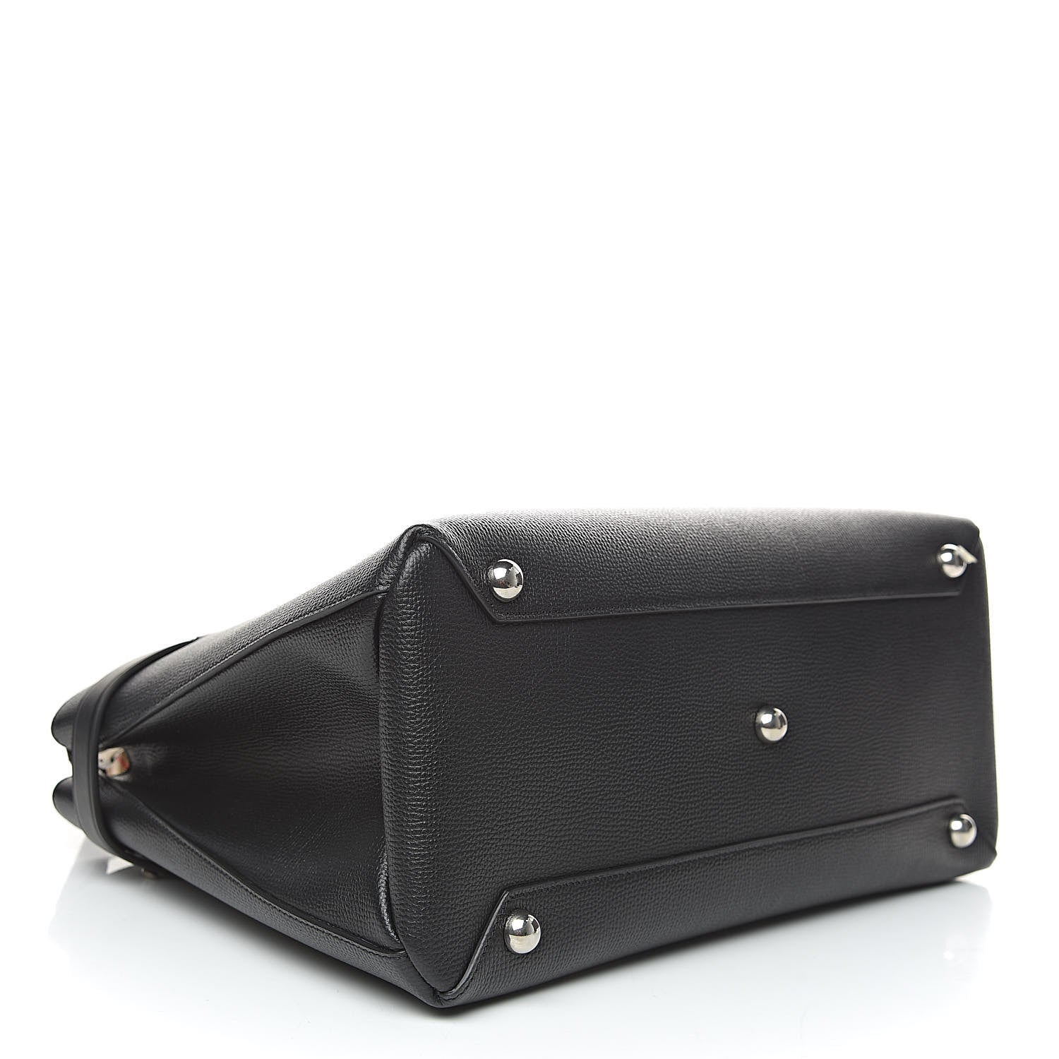 Burberry Derby Calfskin House Check Medium Banner Tote Black 4 of 10