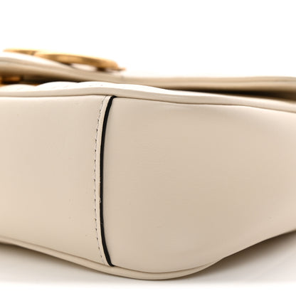 Gucci Calfskin Matelasse Mini GG Marmont Shoulder Bag White 10 of 12